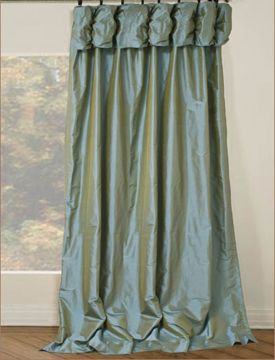 Custom dupioni silk curtains and shades