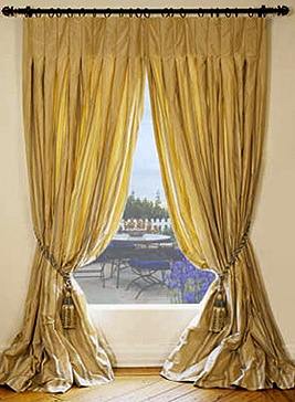 Silk Taffeta Drapes Made to Order in the USA