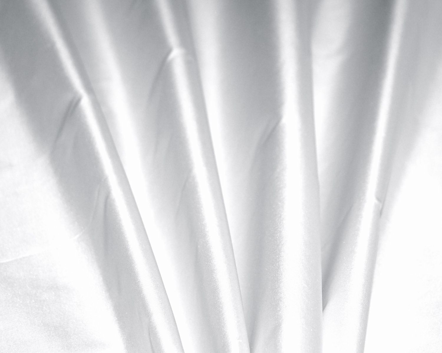 WHITE - Silk Taffeta Fabric